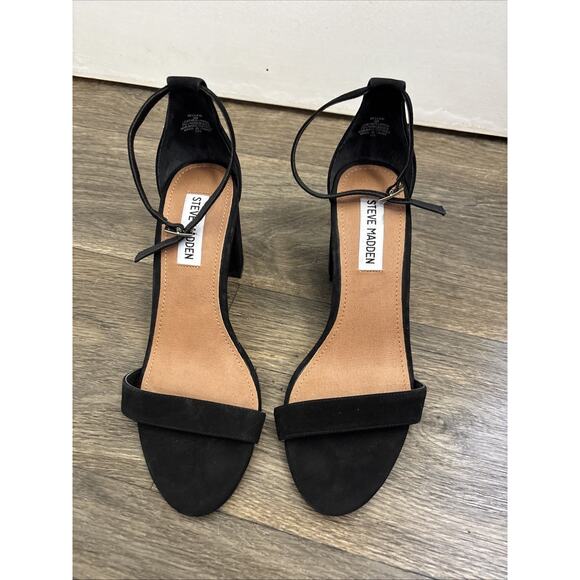 Steve Madden Black Strappy Heels Size 8 - Picture 3 of 7